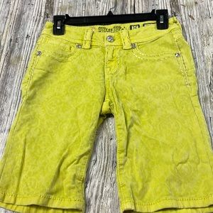 MISS ME Neon Green Boyfriend Shorts Sz.25